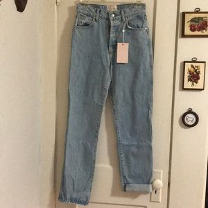 Revice Brand High Waist 5 Button Boyfriend Jeans